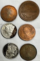 Miscellaneous Canadian And American Coins