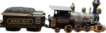 Great Western Royal Blue Controllable Toy Train, Needs New Batteries And Is Untested- 21in Long, 6.5in Tall