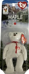 Limited Edition 1999 Maple The Bear TY Beanie Baby- Unopened In Packaging