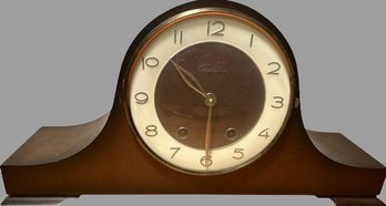 Vintage Sears Roebuck West Germany Clock Model 7389. 16 X 4.5 X 8 Tall, No Key & Not Keeping Accurate Time