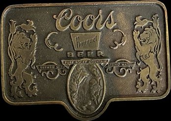 Coors Banquet Belt Buckle - 4' Length, 2' Height