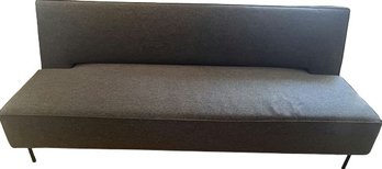 Grey Fabric Futon By Crate & Barrel. In Like New Condition