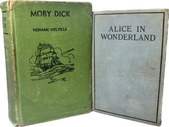 Early To Mid-century Copies Of Moby Dick And Alice In Wonderland