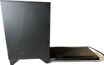 Sony Active Subwoofer (10.5x10.5x16) And Samsung Digital Video Disc Player. No Remotes Included.