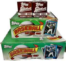 4 BOXES - Topps 1990 Baseball Cards, Topps 1990 Baseball Picture Cards, Topps 1990 Traded Series Baseball Card