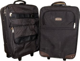 American Tourister 15x7x22 Black Suitcase And Jaguar 14x7x22 Black Suitcase