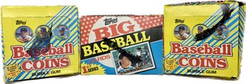 3 BOXES - Topps Baseball Coins, Topps Big Baseball Cards 1st Series