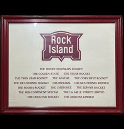 Framed Rock Island Poster (32in X 25.5in)