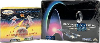 2 BOXES- Spaceshots Series 3 International Edition Trading Cards, Skybox Startrek Cinema Collection Cards