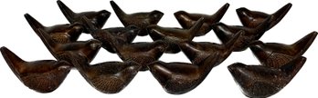 Pottery Barn Bronze Bird Place Card Holders (16)