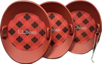 Three Red LL Bean Sleds, 34x28