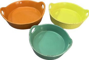 Trio Of Technique Circular Baking Dishes (7.5-10 D)