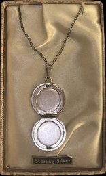 Sterling Silver Locket. Chain 17 & Locket .75