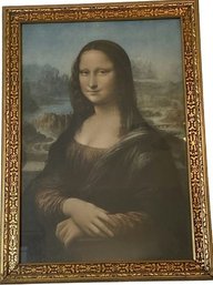 Framed Mona Lisa Print With Ornate Gold Toned Frame-15.5x21.5