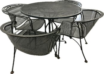 Wrought Iron Table Set (37x37x29)