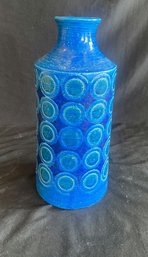 Blue And Green Vase.  Made In Italy. 12 Tall