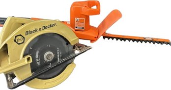 Black & Decker Shrub & Hedge Trimmer And 7 1/4' Circular Saw