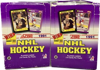 2 BOXES - Unsealed 1991 Score NHL Hockey Player Cards
