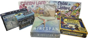 North American Bird Watching Trivia Game, Chutes And Ladders, Wingspan, Candy Land, And Puzzles