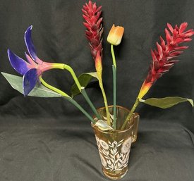 Wooden Flower Decoration With Flower Vase/Pitcher