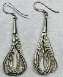 Sterling Silver Liquid Silver Earrings, 4.39g