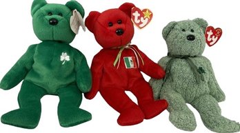 TY Beanie Babies- 97 Erin, 99 Osito, & 00 Shamrock