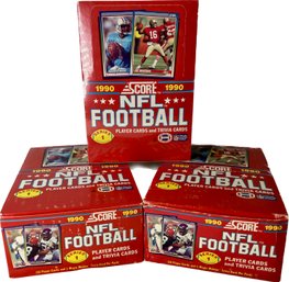 3 BOXES - 1990 Score NFL Football Player Cards Series 1