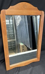 Solid Wood Hanging Wall Mirror - 21.25Wx33L