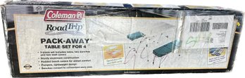 Coleman Road Trip Pack-away Table Set For 4, In Box