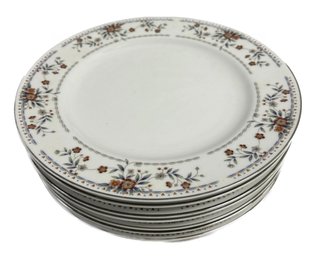 Claremont Fine Porcelain China Dinner Plates (7 Pieces)- 10.5in