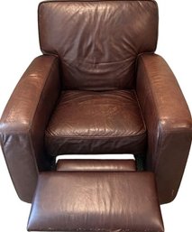 Crate & Barrel Reclining Leather Easy Chair