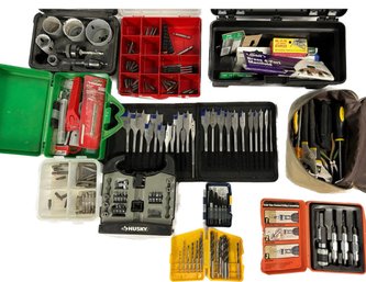 A Set Of Husky Toolbox, Drill Bit Sets, Klein Tools And Many More - 12Lx7Wx5H