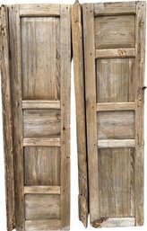 (2) Antique French Panel Doors - 80Hx23W