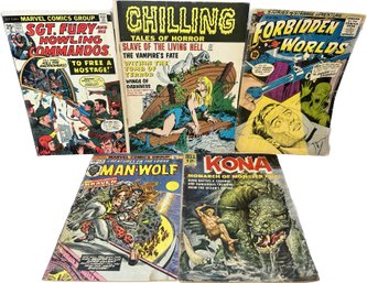 Chilling Tales Of Horror 1970, Forbidden Worlds 1957, Sgt. Fury And His Howling Commandos 1974, Kona 1963