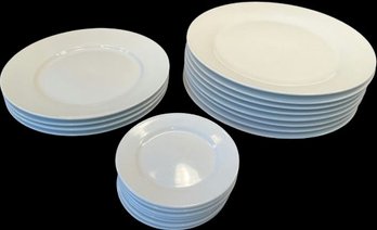 Small (7), Medium (4), & Large (8) White Plates: 5', 9' & 10.5'