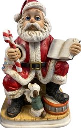 1989 Santa By Melody In Motion. Hand Made And Hand Painted Porcelain Figurine - 11x7x6