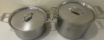 All-Clad D5 Stainless Steel Cooking Pots (12 Qt, 8 Qt)
