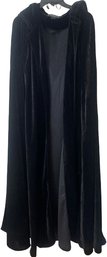 Womens The Pyramid Collection Full-Length Black Velvet Cape  One Size Fits All. 55 Inches Long