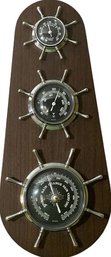 Vintage West Germany Weather Station: Barometer, Thermometer, Hygrometer (15x6.5)