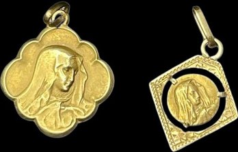 18 Karat Gold Charms Of The Blessed Virgin