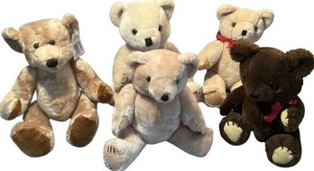 Collection Of Traditional Teddy Bears. Longest Is 14