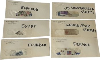 England, Egypt, Ecuador, U.S. Uncancelled Stamps, Worlds Fair Stamps, France Stamps