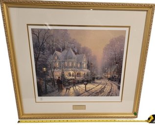 Thomas Kinkade Foothill Holiday Gathering Print #2415 Of 2950. Include Certificate Of Authenticity