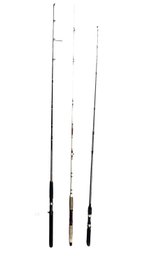 3 Pieces Spinning Fishing Rod - 6ft Tallest, 2 Rods: 77'