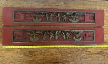 Red Asian Wooden Decor - 25 Height