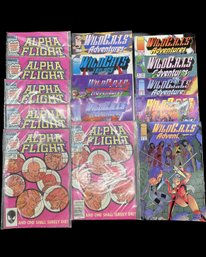 Collection Of Comics From Marvel And Image Comics Including Alpha Flight And Wildcats (total Of 15)
