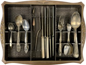 Mismatched Collection Of Silverware, Oneida Silverware Divider