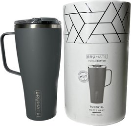 Brumate Toddy XL Matte Gray 320Z Water Bottle In Box