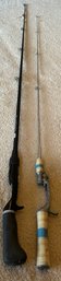 Fishing Rods - Lews Speed Stick (63in) & Orchard Vintage Action Rod Without Reel (55in)