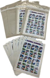 Baseball Sluggers 39 Cent Stamps, 9 Sheets Plus 4 Protective Bags